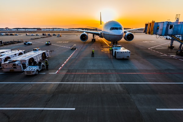 Emirates  aircraft at airport